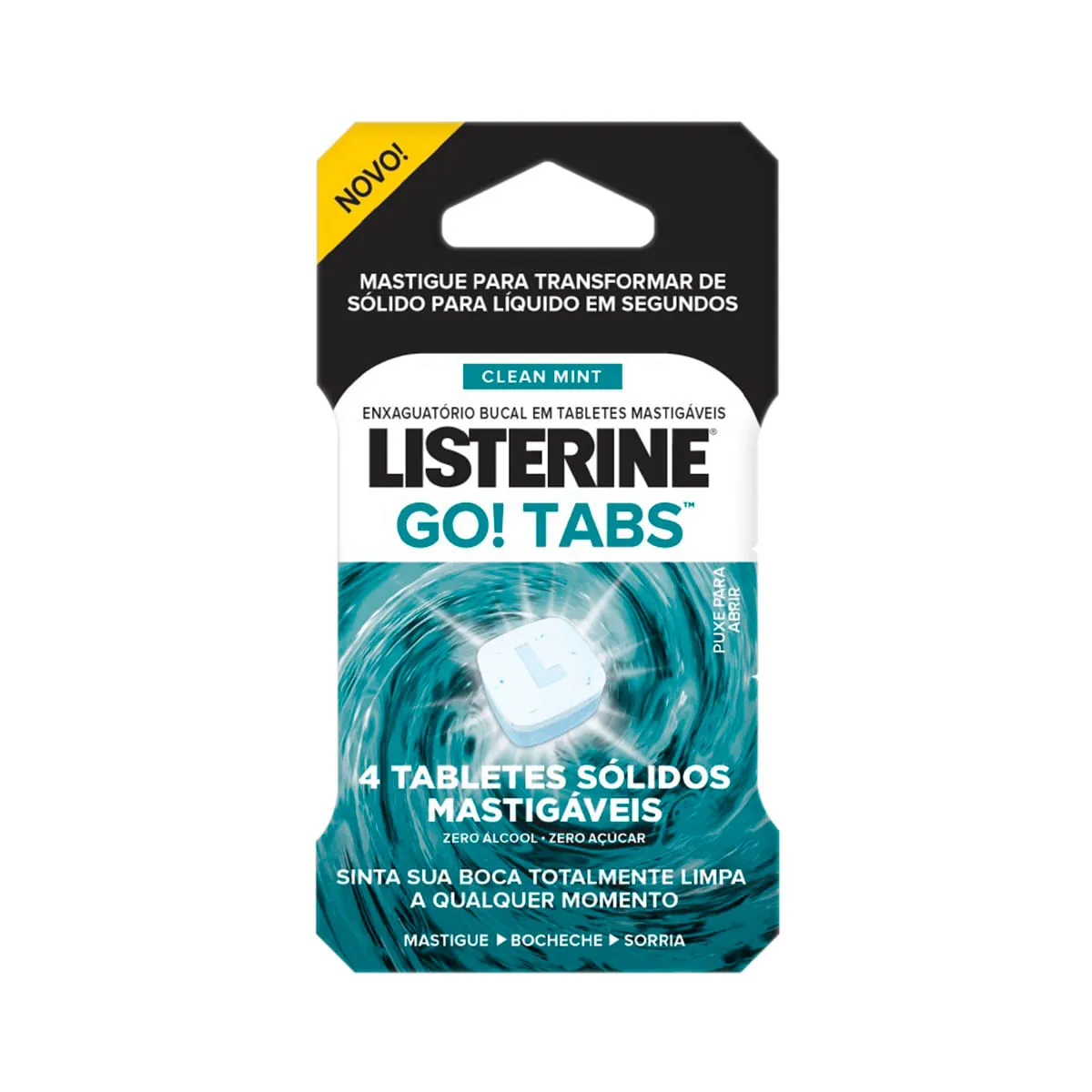 Enx.bucal Listerine Tablete Mastig.go Tabs Clean Mint C/4