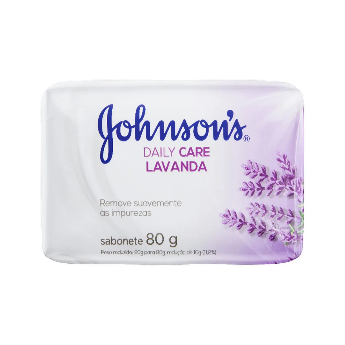 Sabonete Barra Lavanda Johnsons Daily Care Envoltório 80g