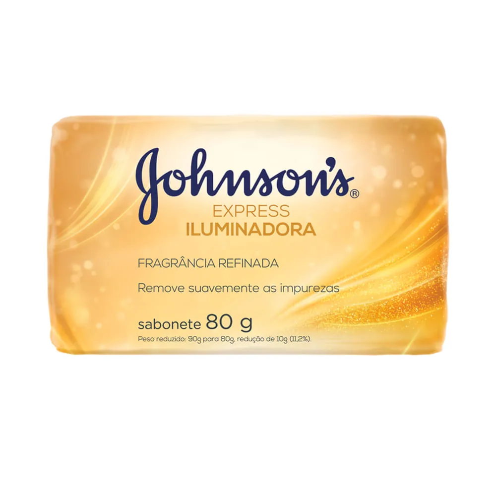 Sabonete Barra Iluminador Johnsons Express Envoltório 80g