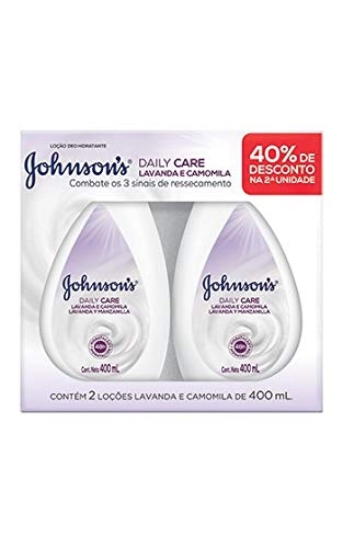 Pack Loção Deo Hidratante Lavanda E Camomila Johnsons Daily Care Frasco 2 Unidades 400ml Cada Grátis