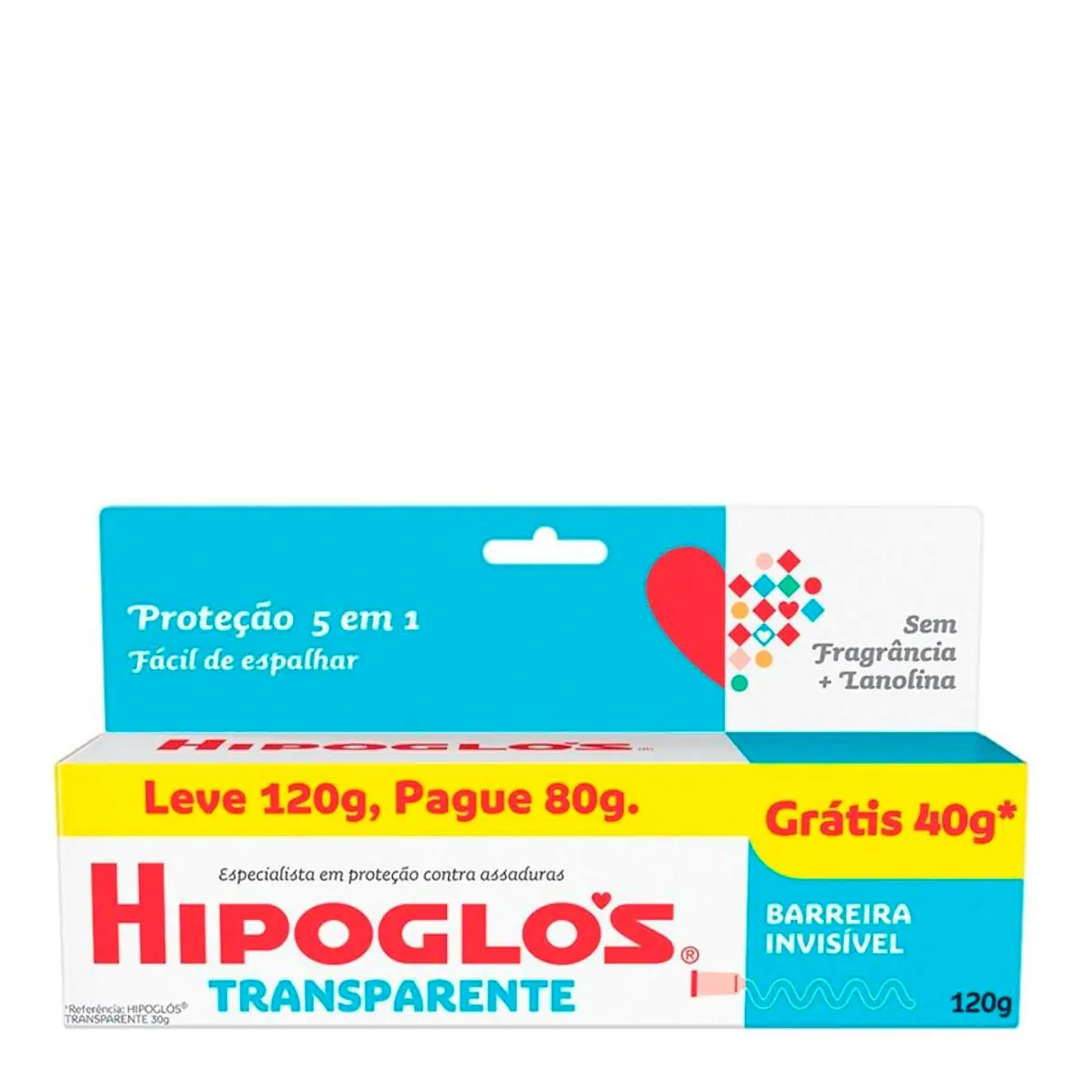 Creme Preventivo Contra Assaduras Hipoglós Transparente 120g