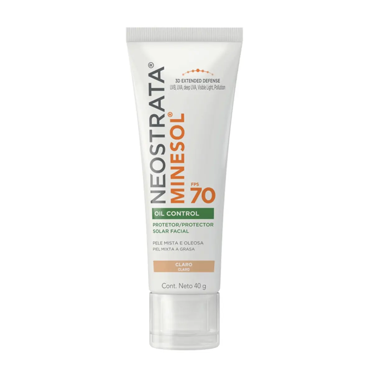 Protetor Solar Facial Neostrata Minesol Oil Control FPS 70 Pele Clara com 40 g