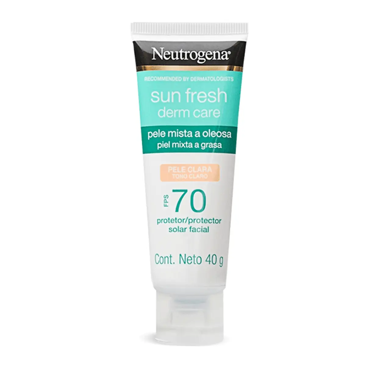 Protetor Solar Facial FPS 70 Neutrogena Sun Fresh Derm Care Pele Clara 40g
