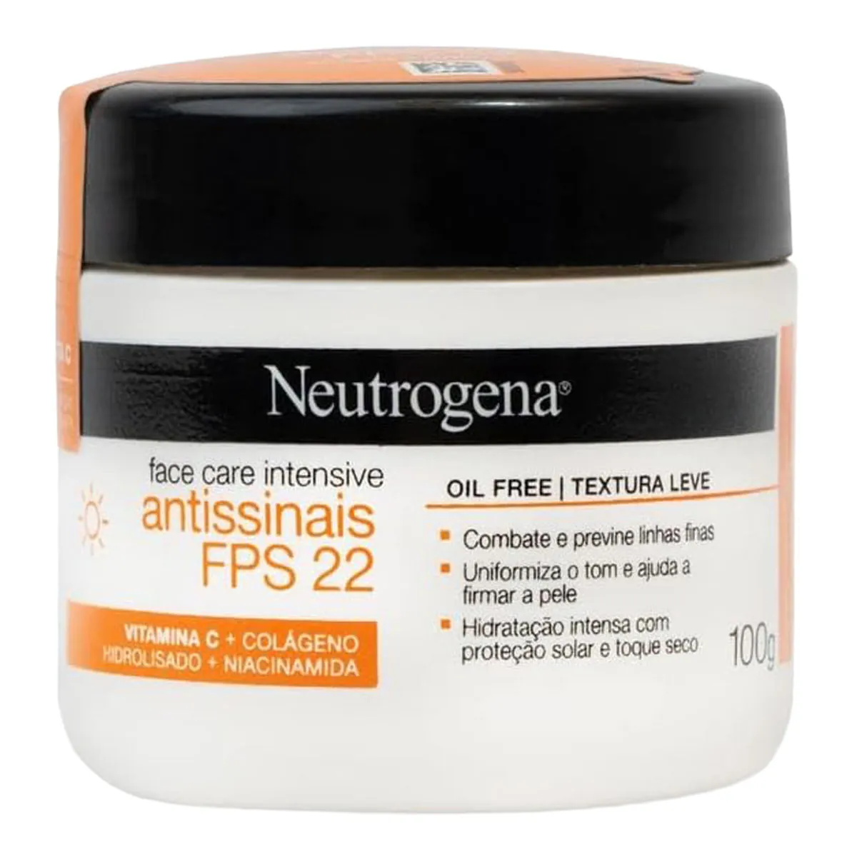 Hidratante Facial Antissinais FPS 22 Neutrogena Face Care Intensive 100g