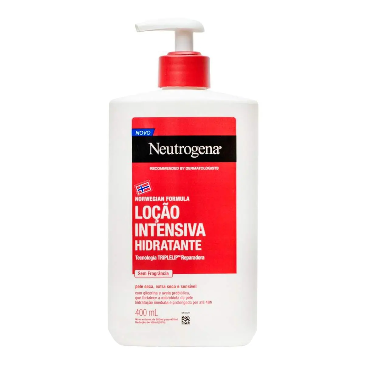 Loção Corporal Hidratante Intensiva Sem Fragrância Neutrogena Norwegian Formula Frasco 400ml