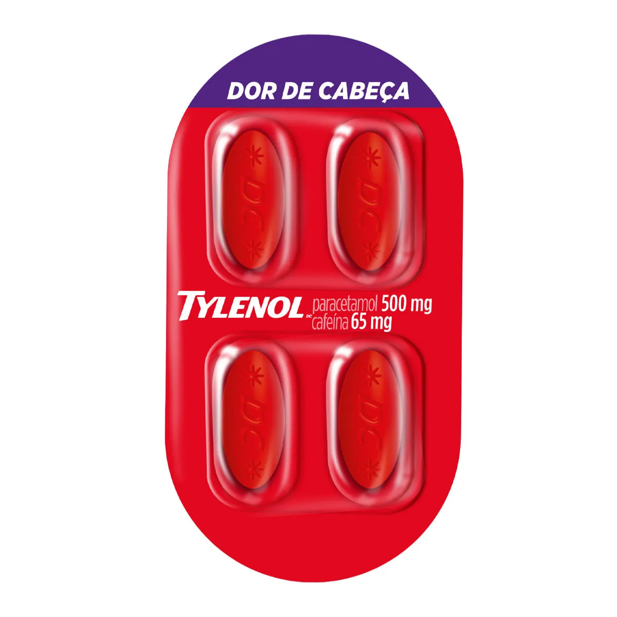 Tylenol Dc 500mg 65mg Cartela 4 Comprimidos Revestidos