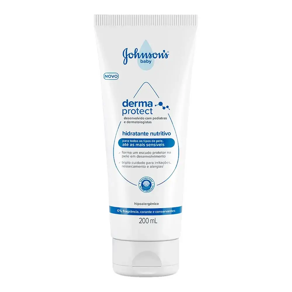 Hidratante Corporal Nutritivo Sem Fragrância Johnsons Baby Derma Protect Caixa 200ml