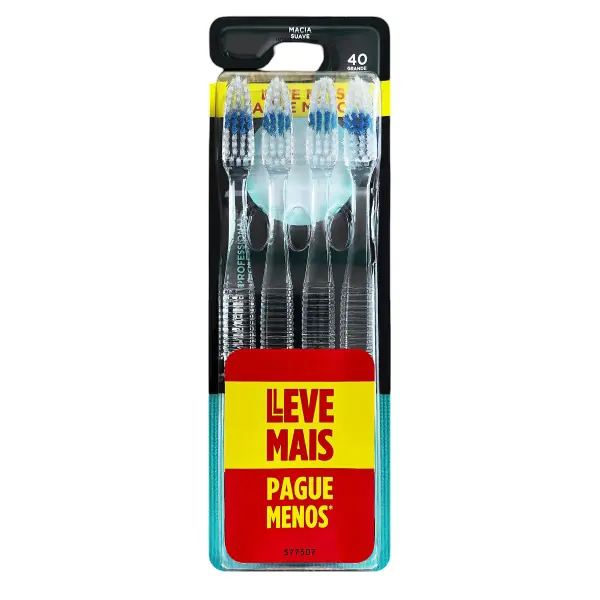 Escova Dental Macia Johnsons Professional 40 4 Unidades Leve Mais Pague Menos