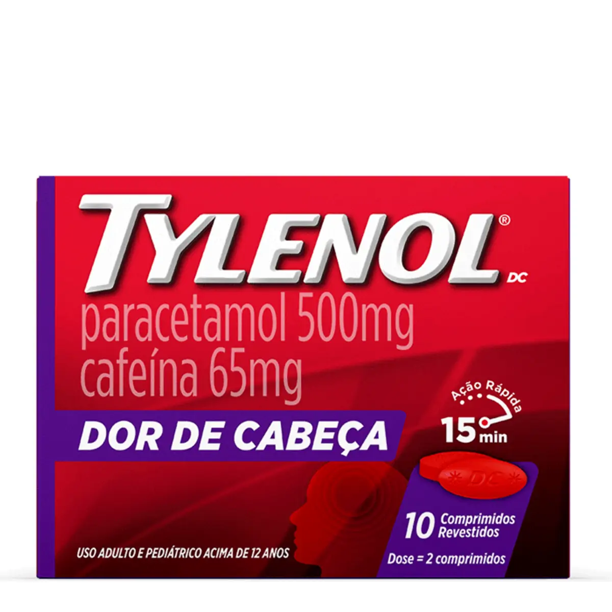 Tylenol Dc 500mg 65mg Caixa 10 Comprimidos Revestidos