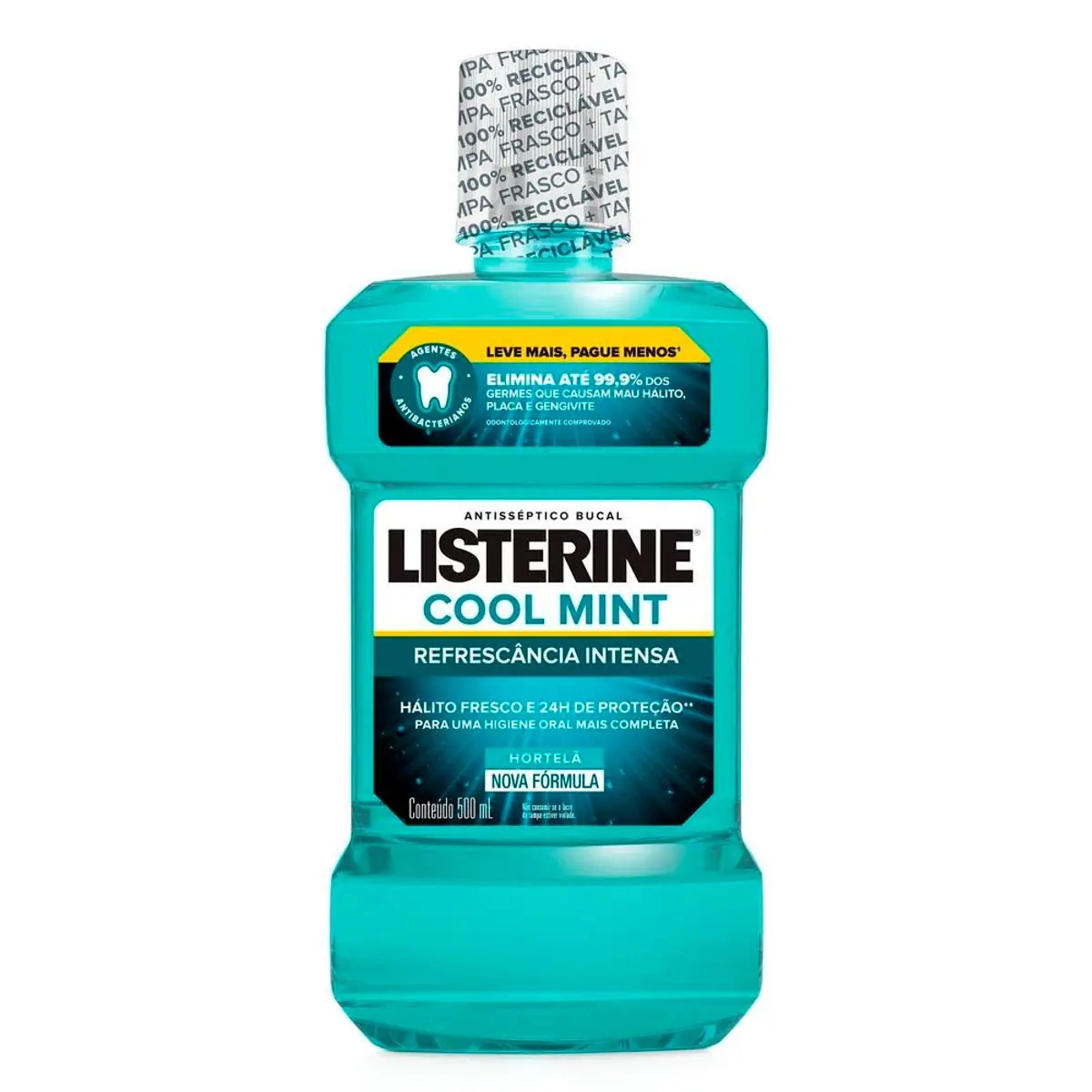 Enxaguante Bucal Hortelã Listerine Cool Mint Frasco 500ml Leve Mais Pague Menos