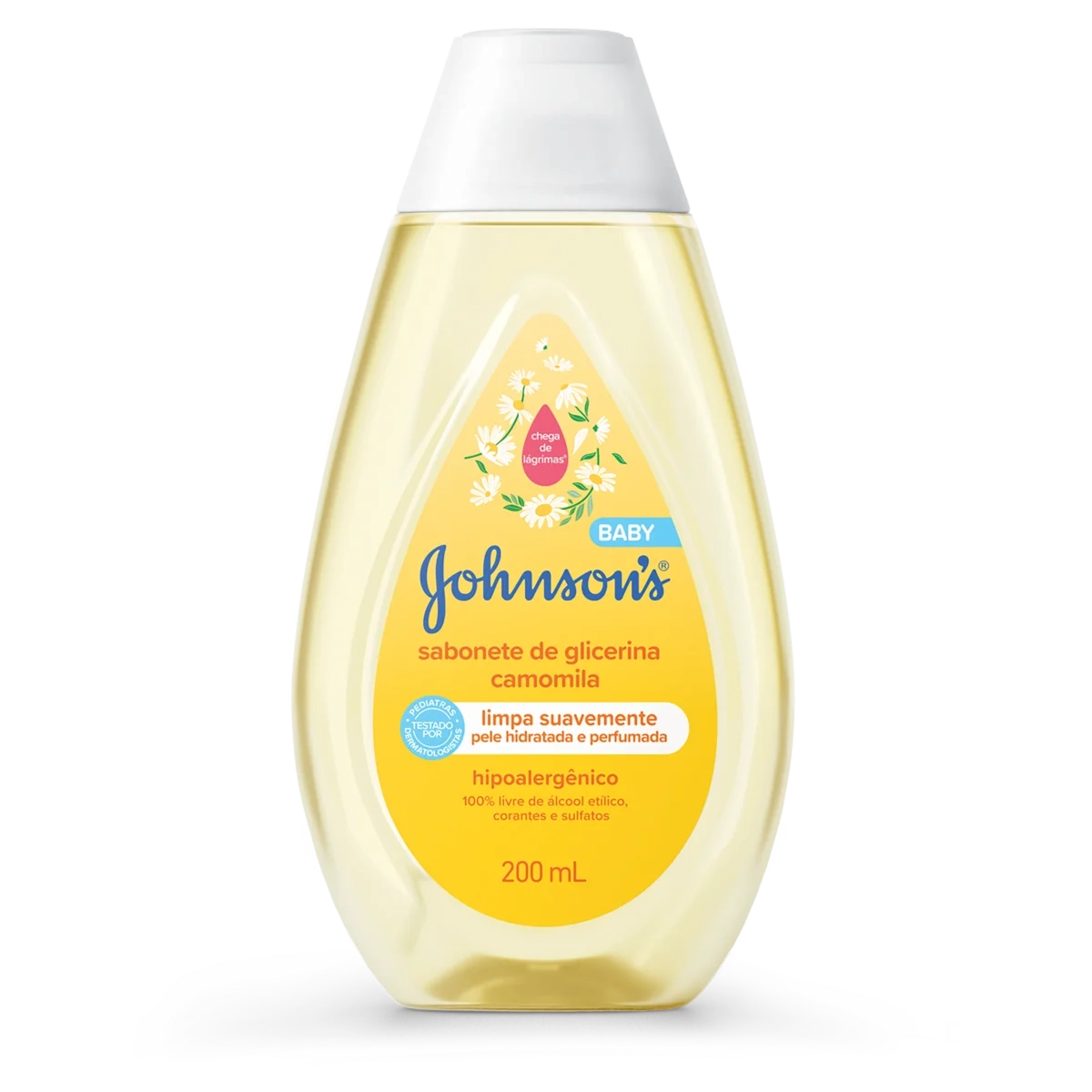Sabonete Líquido De Glicerina Da Cabeça Aos Pés Camomila Johnsons Baby Frasco 200ml