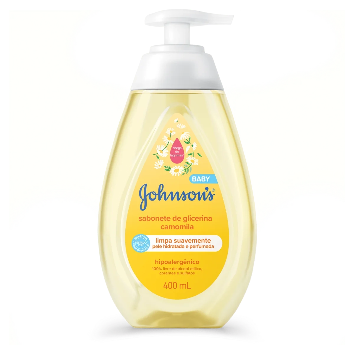 Sabonete Líquido De Glicerina Da Cabeça Aos Pés Camomila Johnsons Baby Frasco 400ml Pump