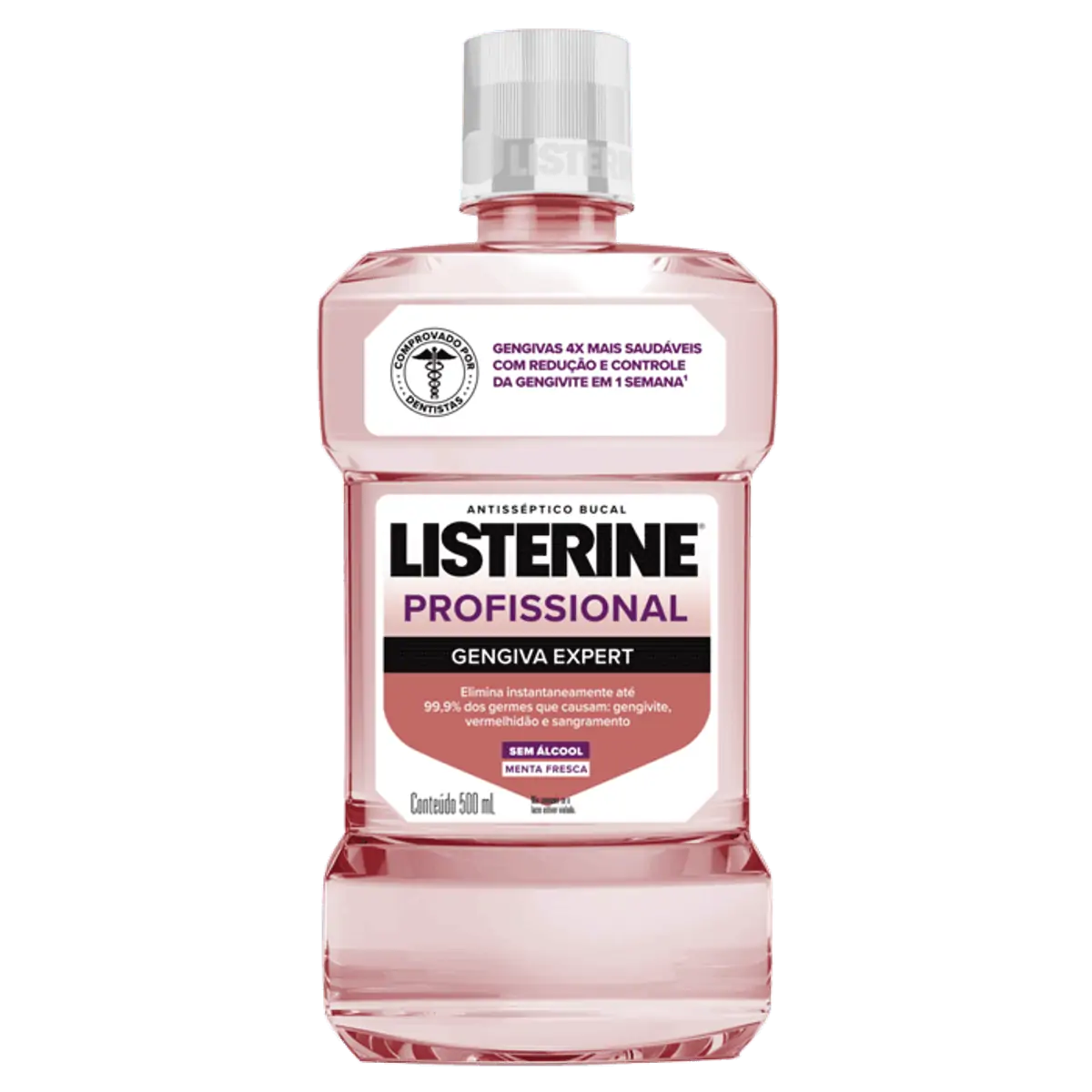 Enxaguante Bucal Zero álcool Menta Fresca Listerine Gengiva Expert Caixa 500ml