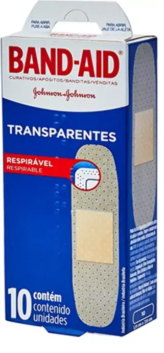 Curativo Band Aid Transp 12x10unidade | Bandaid C/10