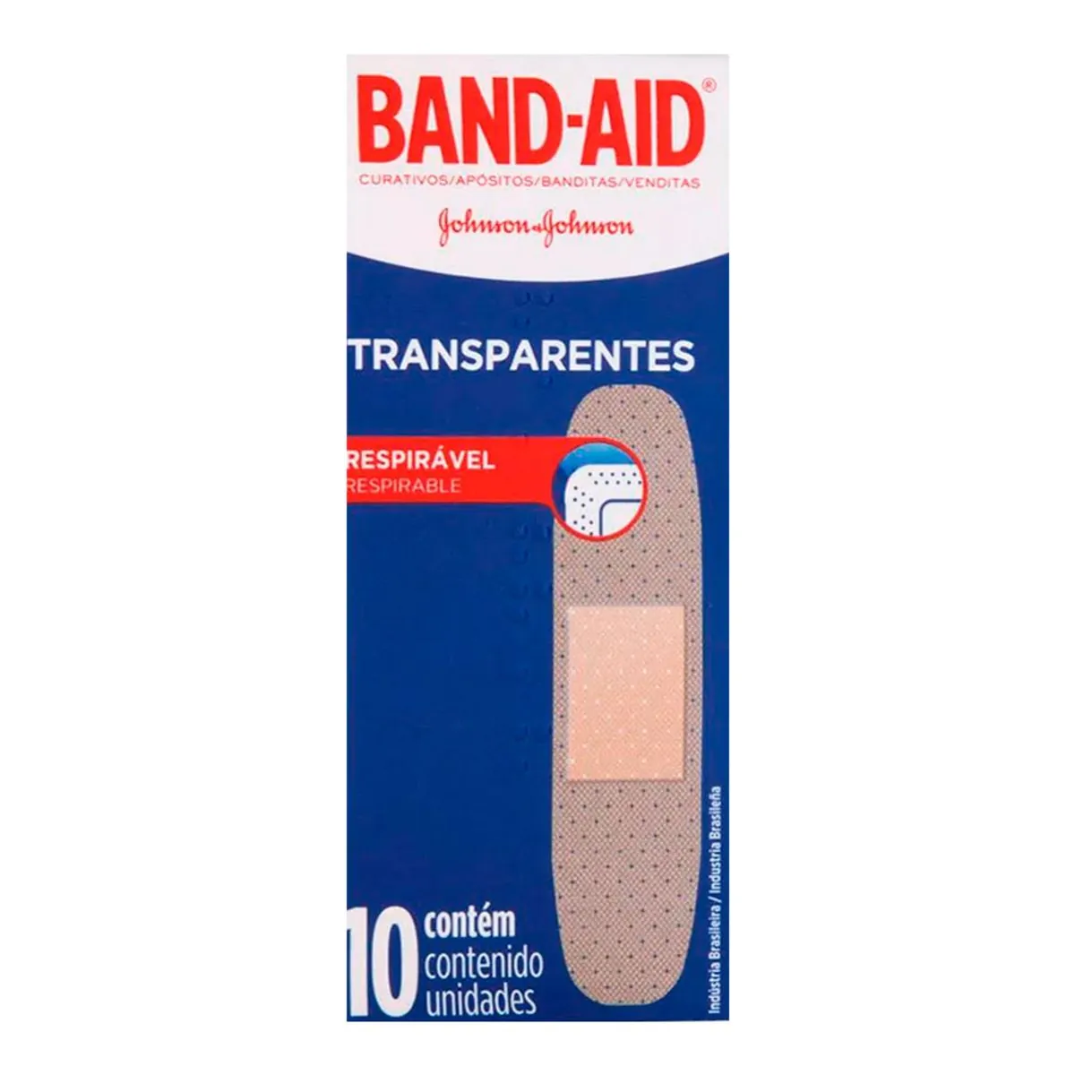 Curativos Adesivos Transparentes Band Aid 10 unidades
