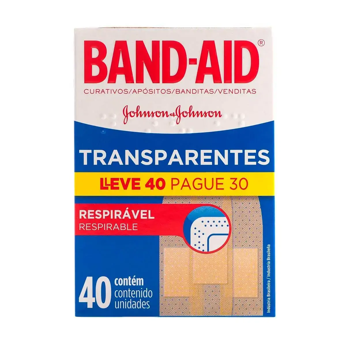 Curativo Transparente Band Aid Caixa 40 Unidades