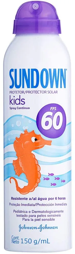Protetor Solar Kids Spray Fps 60 Sundown Frasco 150ml
