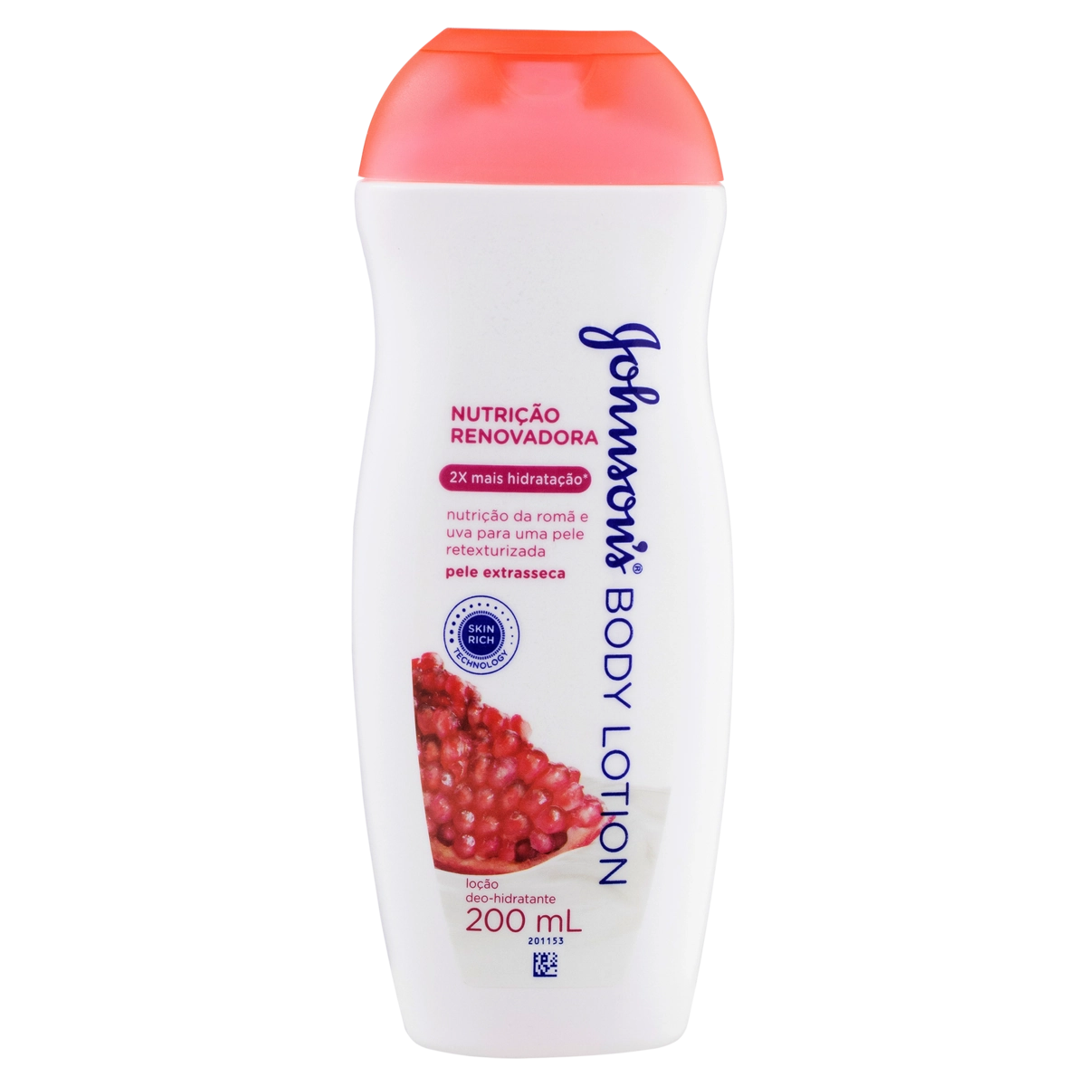 Loção Deo Hidratante Nutrição Renovadora Romã E Uva Johnsons Body Lotion Frasco 200ml