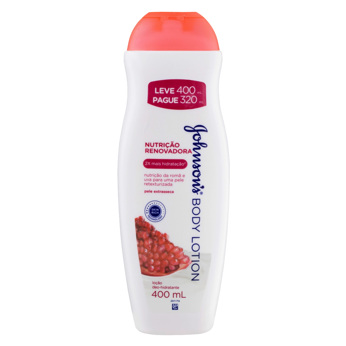 Loção Deo Hidratante Nutrição Renovadora Romã E Uva Johnsons Body Lotion Frasco Leve 400ml Pague 320