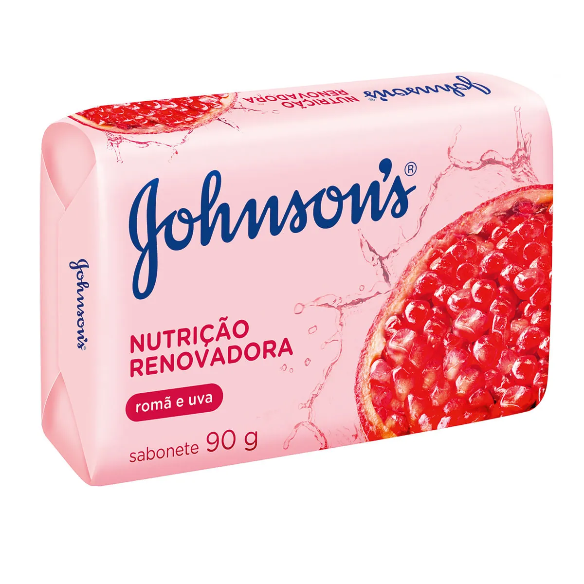 Sabonete Barra Nutrição Renovadora Romã E Uva Johnsons Envoltório 90g