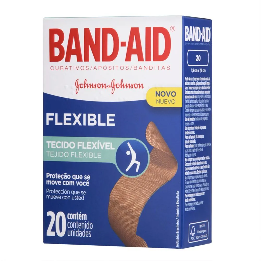 Curativos Band-Aid Flexível 20 unidades