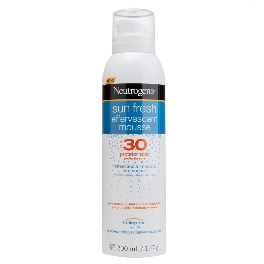 Protetor Solar Fps 30 Neutrogena Sun Fresh Effervescent Mousse Frasco 200ml