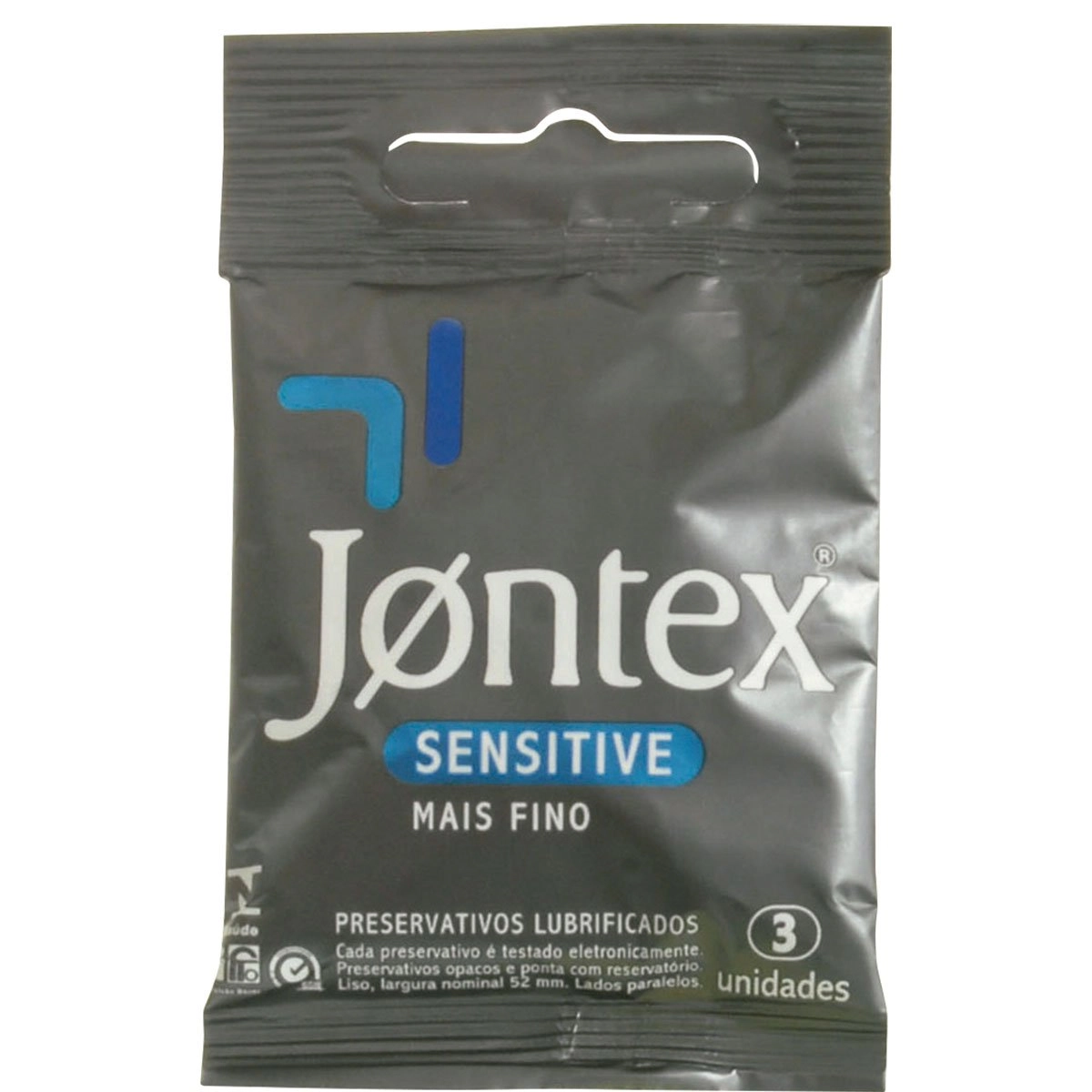 Preservativo Lubrificado JONTEX Sensitive com 3 Unidades