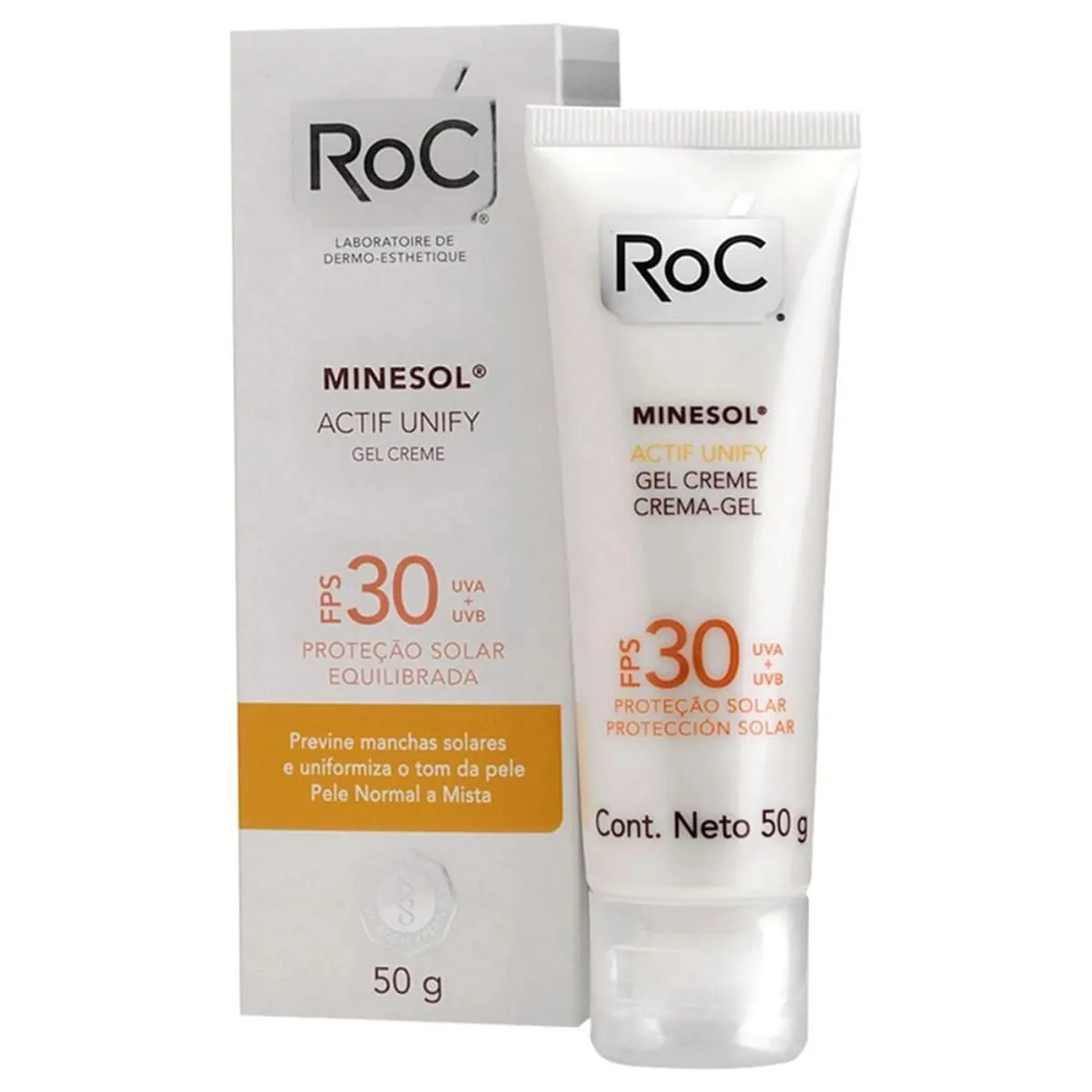 Protetor Solar Fps 30 Roc Minesol Actif Unify 50 g
