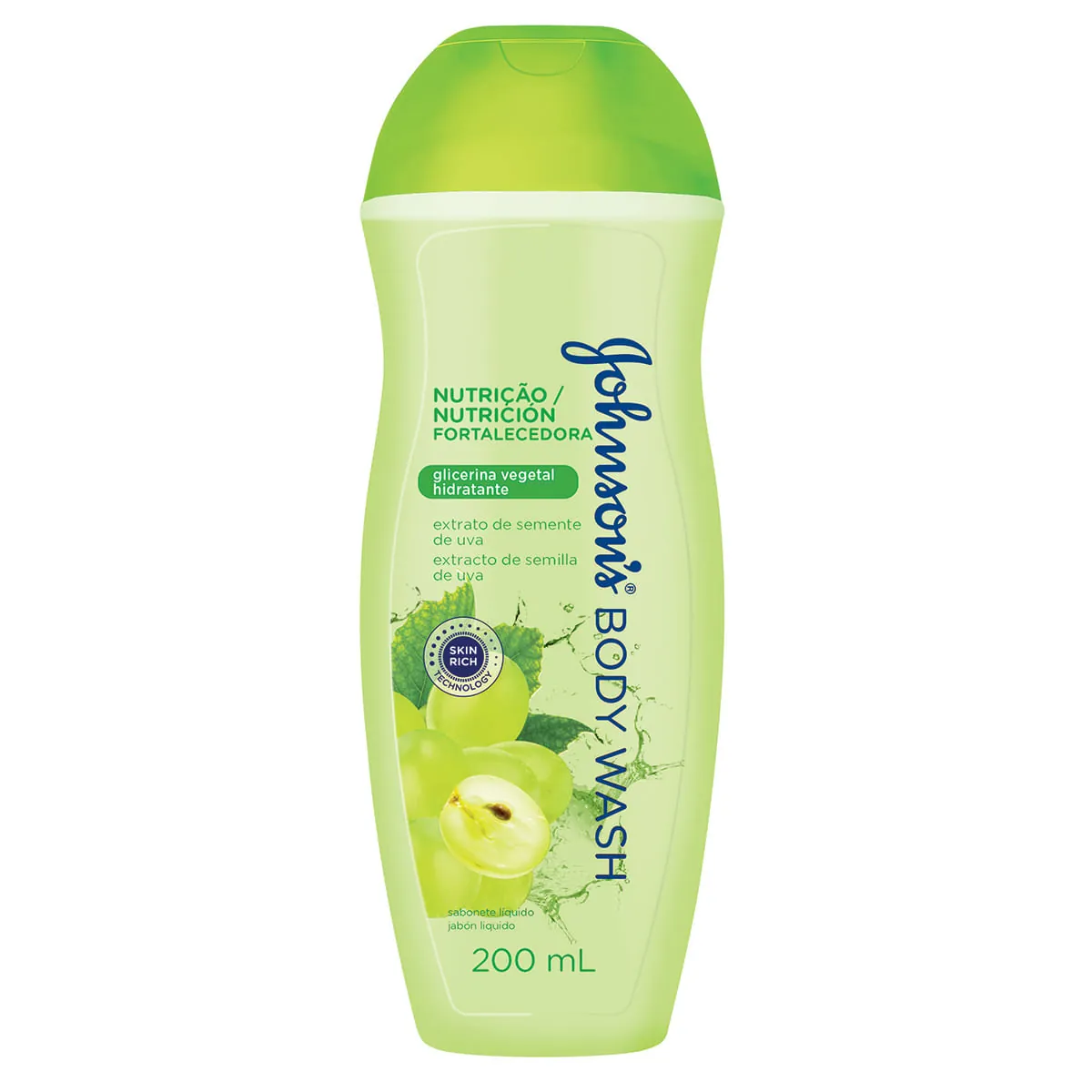 Sabonete Líquido Corporal Johnson's Nutrição Fortalecedora Semente de Uva 200ml