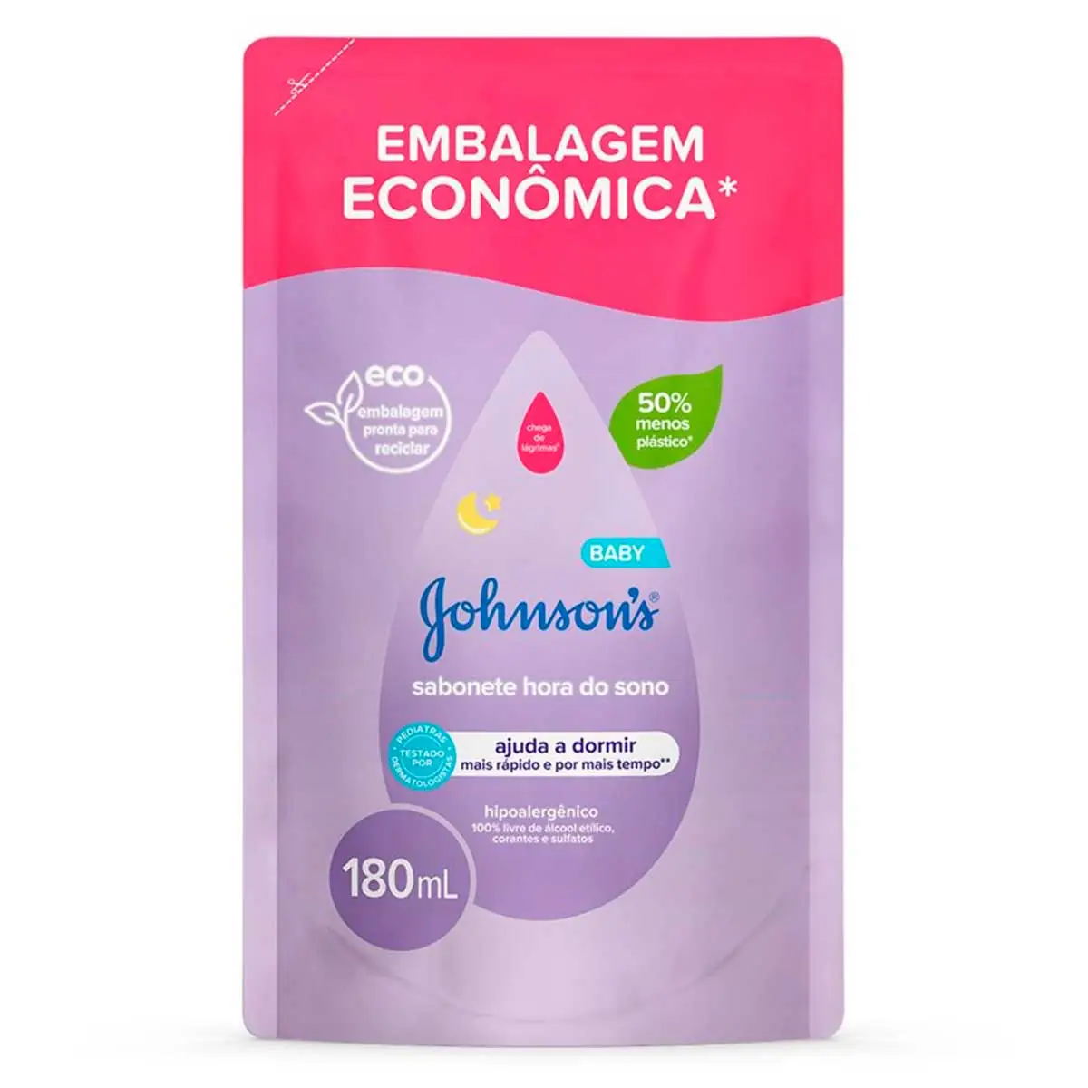 Refil para Sabonete Líquido Infantil Johnson's Baby Hora do Sono 180ml