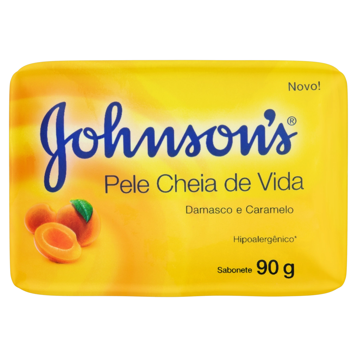 Sabonete Barra Pele Cheia De Vida Damasco E Caramelo Johnsons Envoltório 90g
