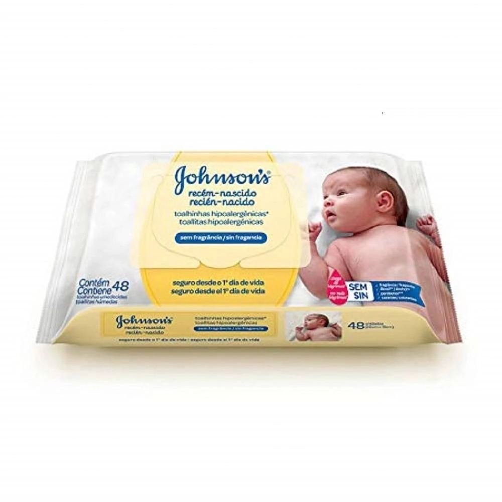 Lenços Umedecidos Johnsons Baby Recem Nascido 50unidade
