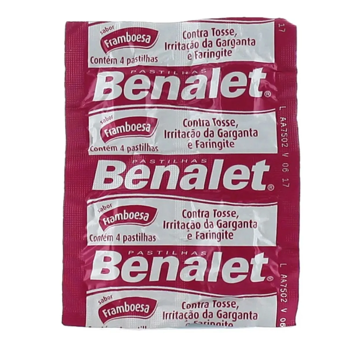 Anti-inflamatório e Antialérgico Benalet 5mg + 50mg + 10mg 4 Pastilhas Framboesa