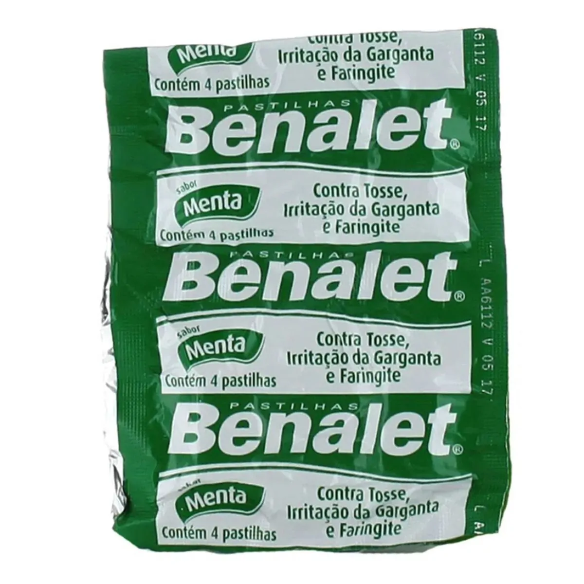 Anti-inflamatório e Antialérgico Benalet 5mg + 50mg + 10mg 4 Pastilhas Menta