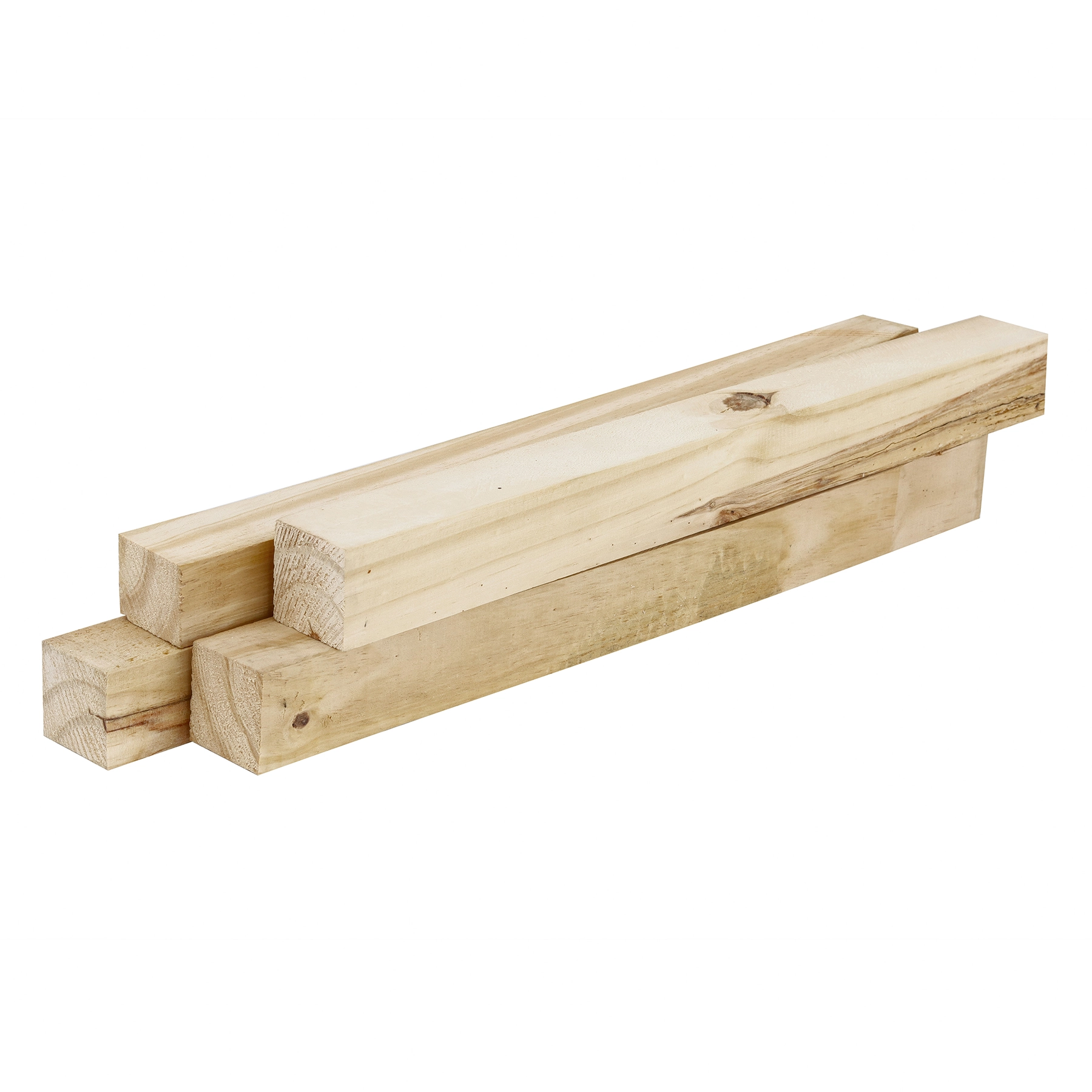 Kit 4 Quadrados de Madeira Pinus Natural 4,5x4,5x50cm Madeiras Lega
