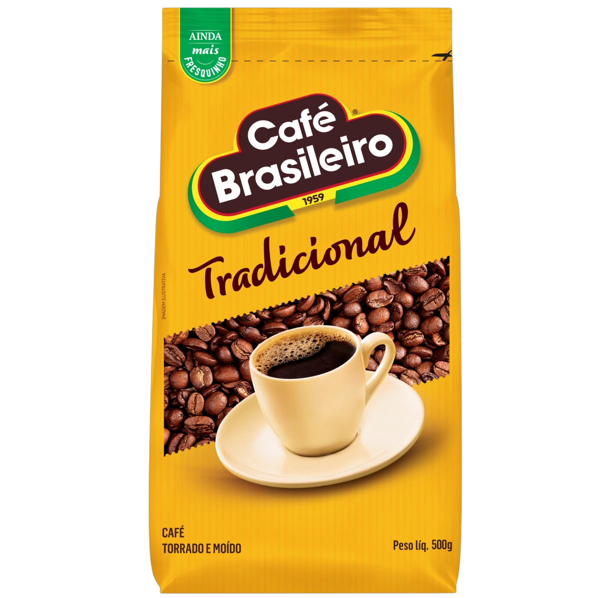 Café Torrado E Moído Tradicional Café Brasileiro Pacote 500g