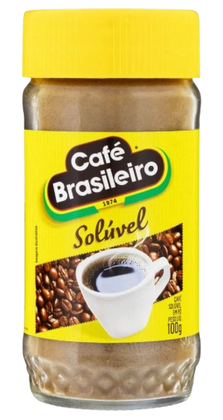 Café Solúvel Em Pó Café Brasileiro Vidro 100g