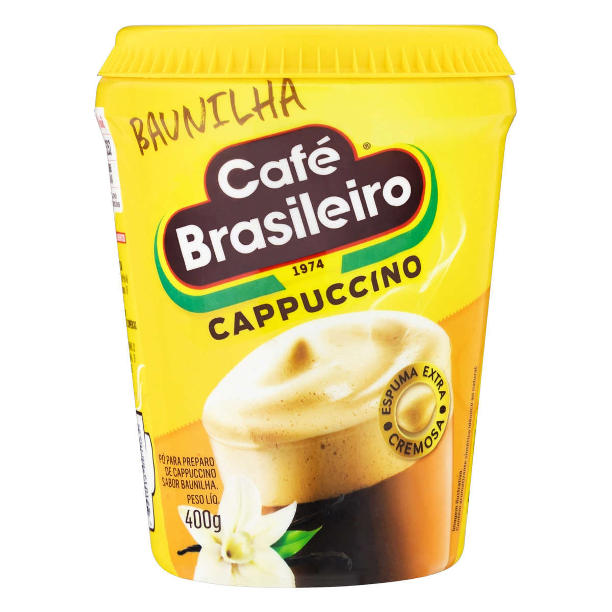 Cappuccino Solúvel Baunilha Café Brasileiro Pote 400g