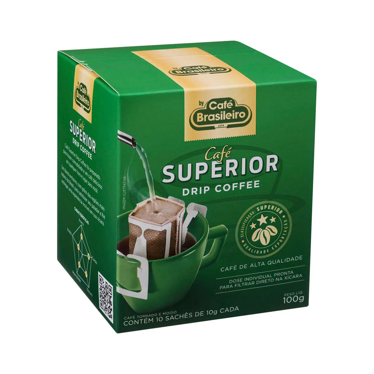 Café Superior Drip Coffee Café Brasileiro 100g