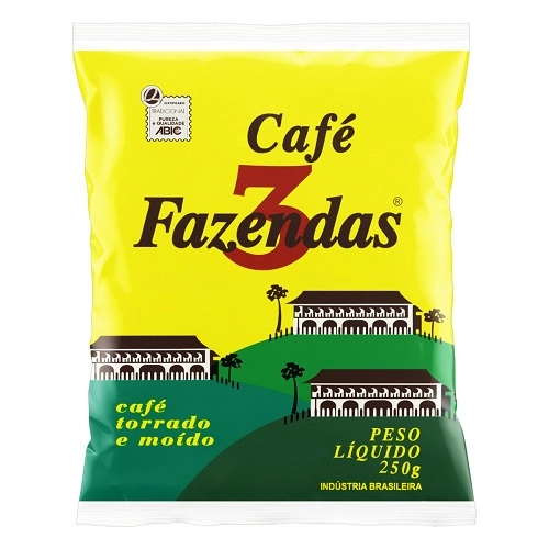 Café Torrado E Moído Café 3 Fazendas Pacote 250g