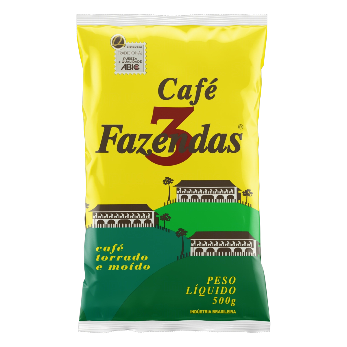 Café Torrado e Moído Café 3 Fazendas Pacote 500g