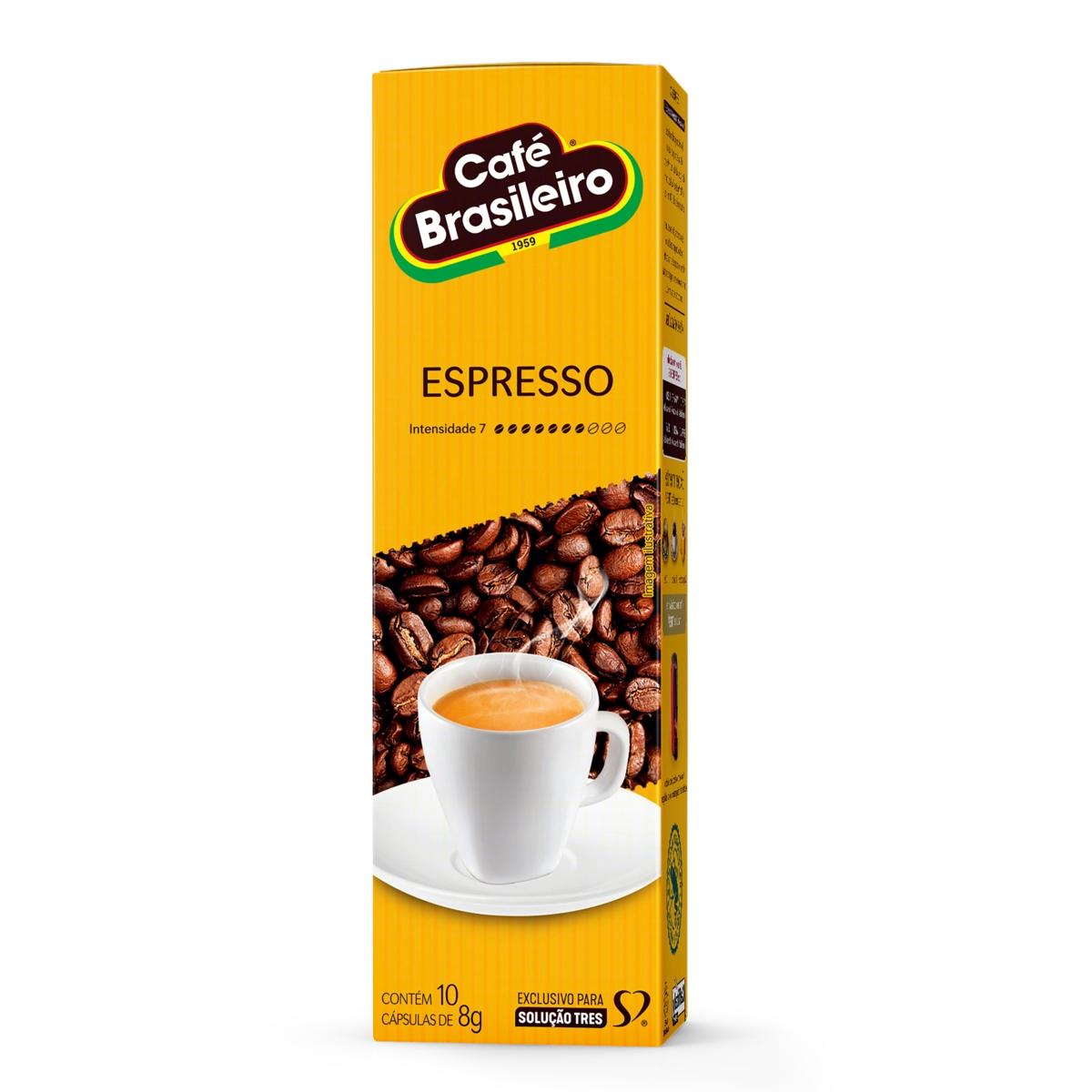 Café Em Cápsula Torrado E Moído Espresso Café Brasileiro Caixa 80g 10 Unidades