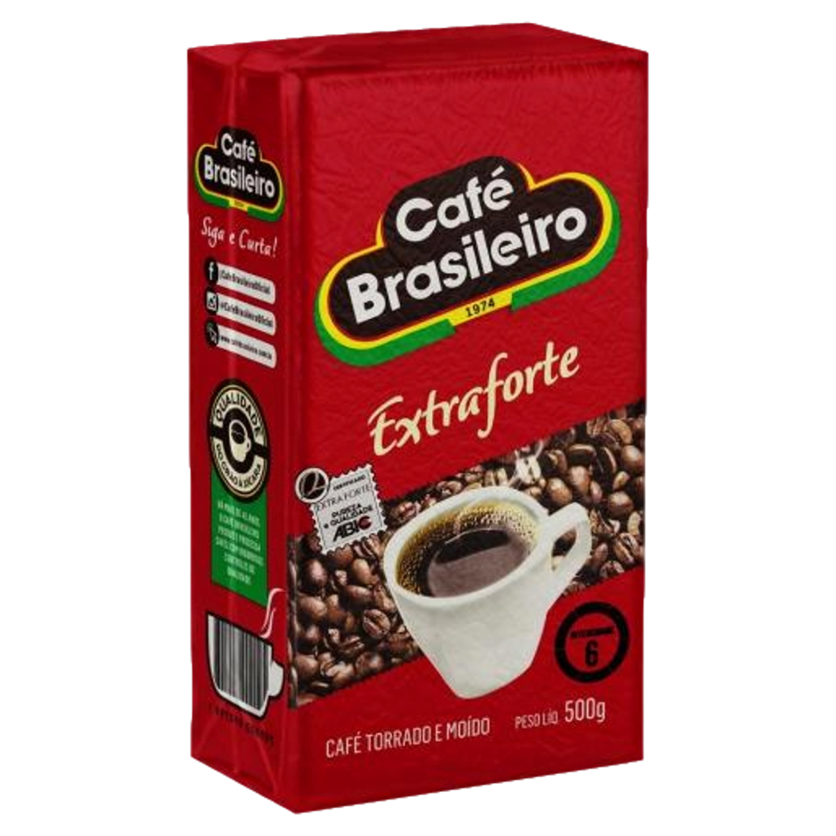 Café Torrado e Moído a Vácuo Extraforte Café Brasileiro Pacote 500g