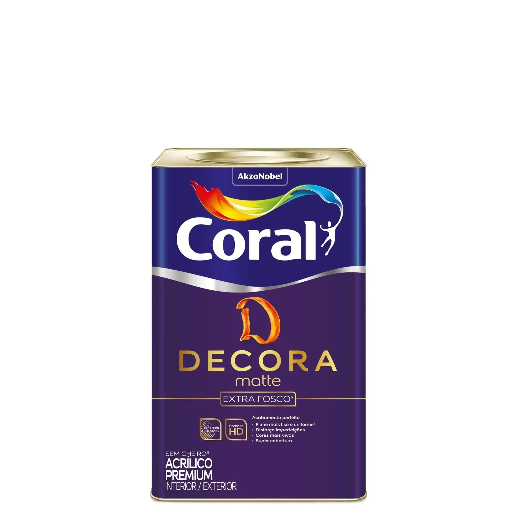 Tinta Fosco Decora Interno e Externo Crômio 18l Coral