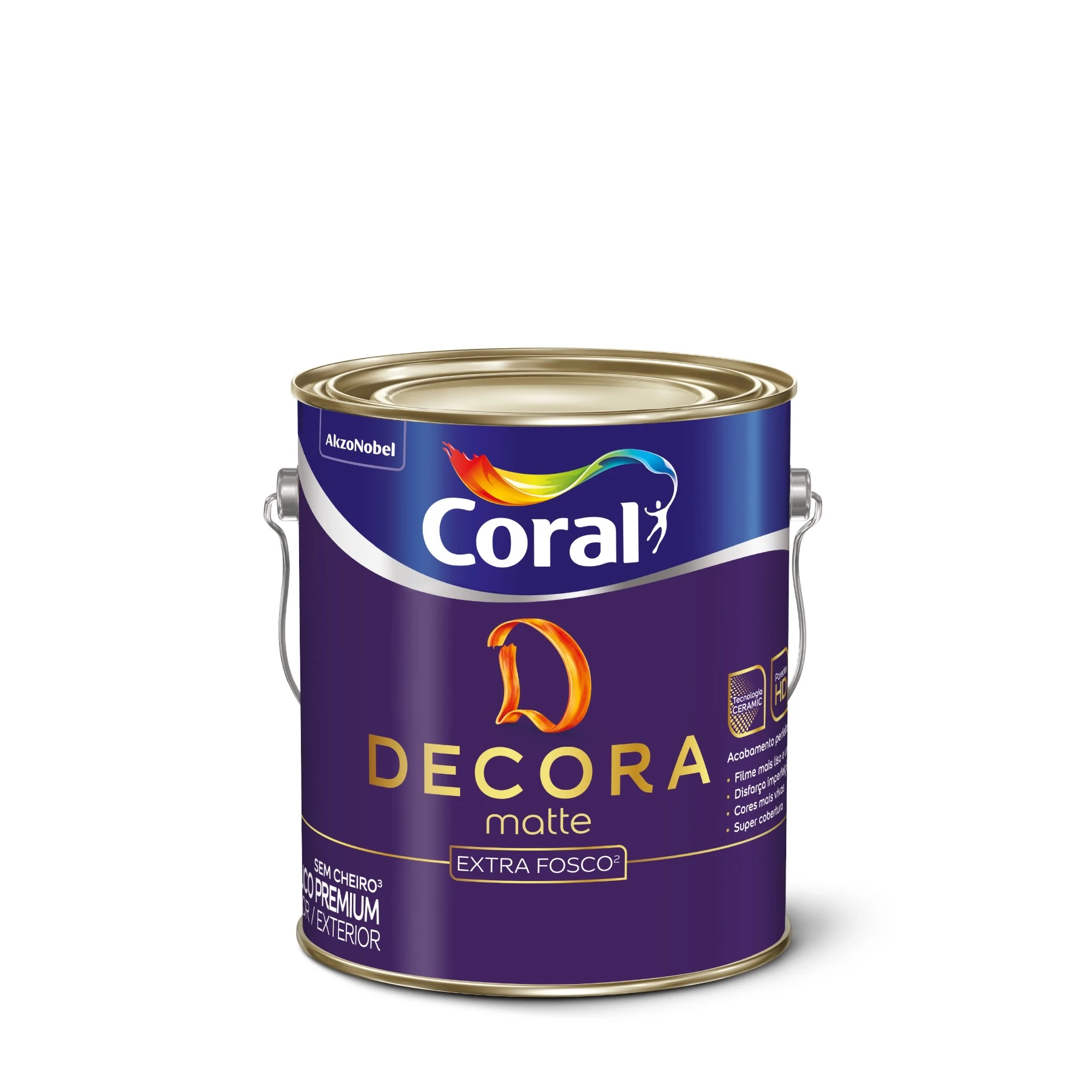 Tinta Fosco Decora Interno e Externo Branco 3,6l Coral