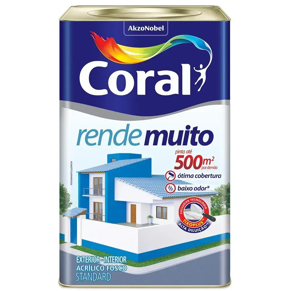 Tinta Acrílica Fosco Rende Muito - Pérola