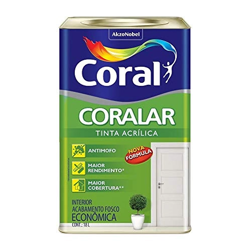 Tinta Acrílica Fosco Coralar Branco 18 Litros