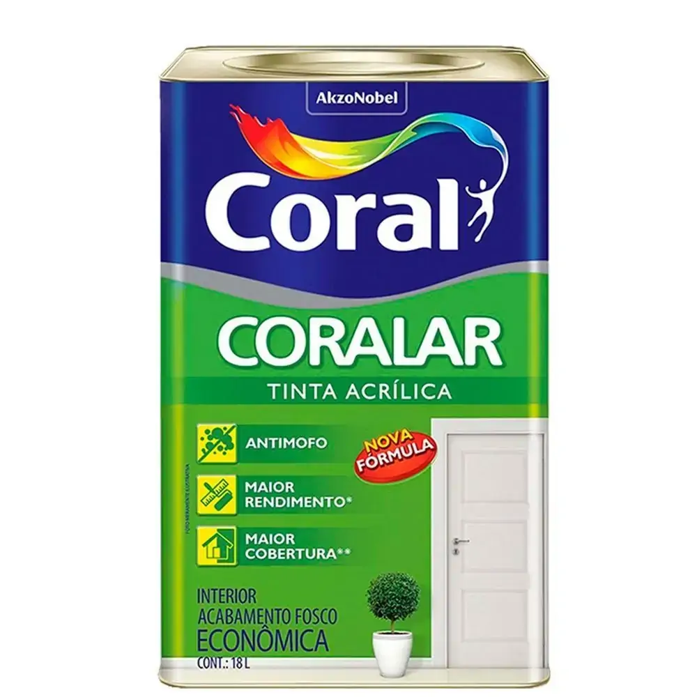 Tinta Acrílica Interno Fosco Coralar - Pérola