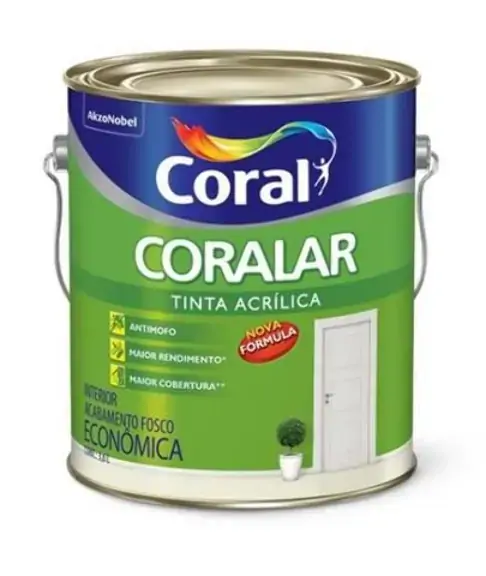 Tinta Acr Fosco Economico Coralar