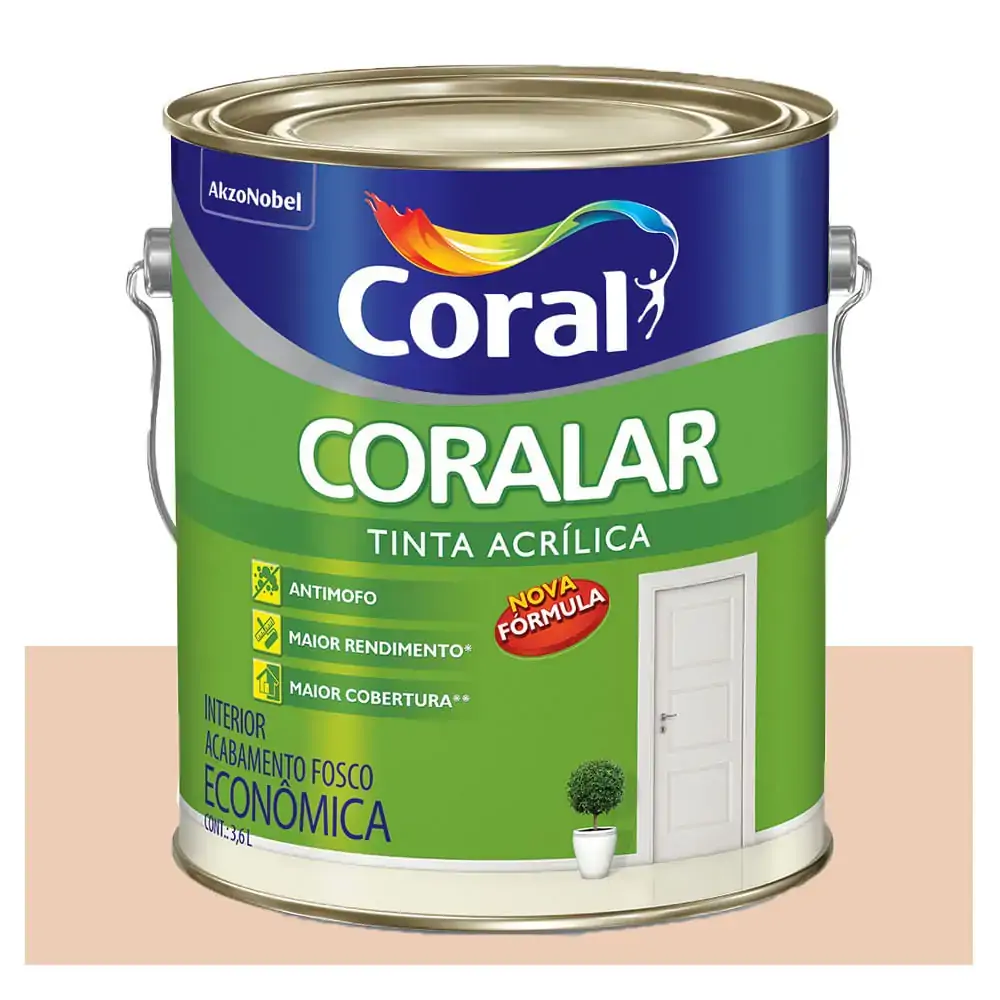 Tinta Latex Acrilico Coralar Fosco Areia 3,6l Coral
